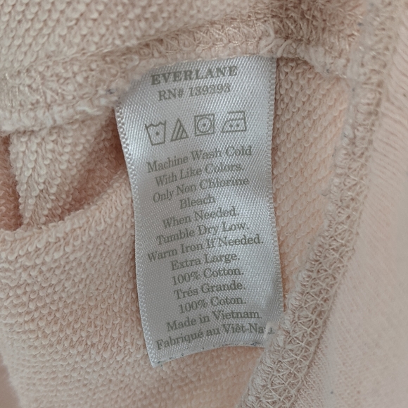Everlane Pink Classic French Terry Sweatshirt XL - Picture 8 of 9